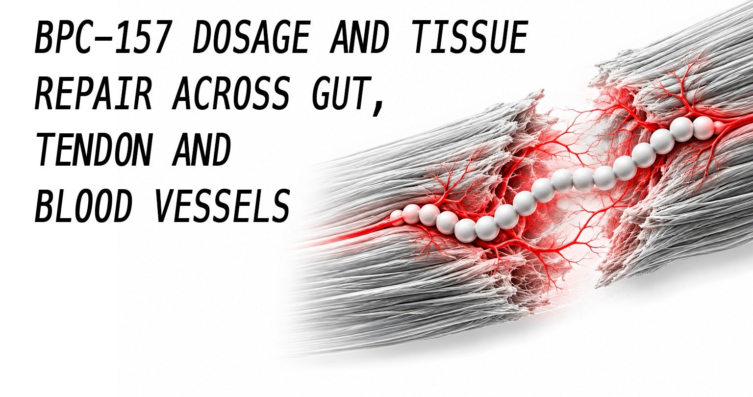 BPC-157 dosage and tissue repair across gut, tendon and blood vessels